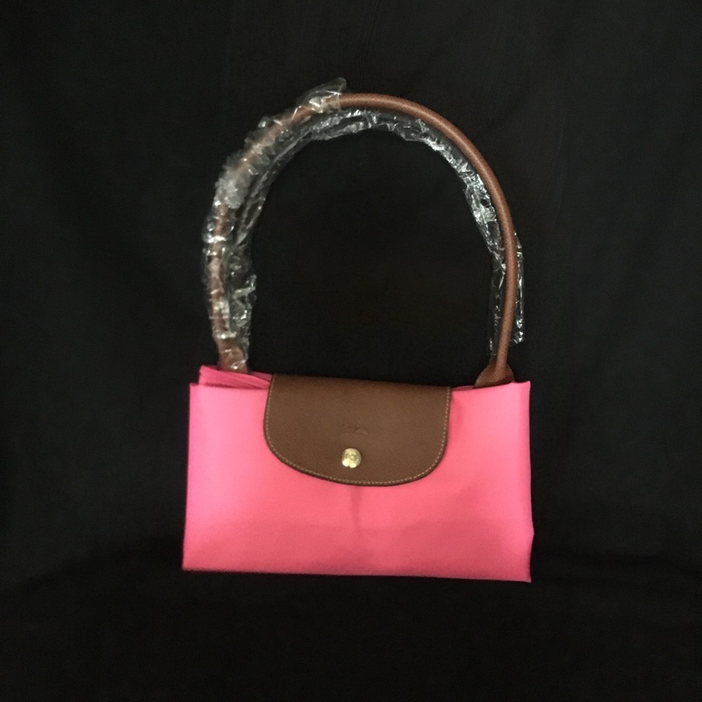 NWT Longchamp Le Pliage Original Large Shoulder Nylon Bag Tote baby Pink - Picture 5 of 10